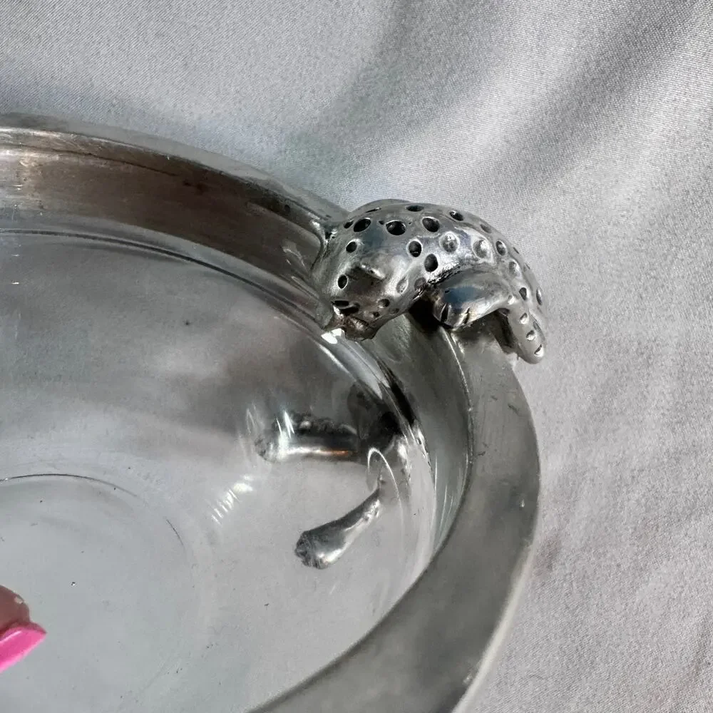 Diana Carmichael African Collection Cheetah Drinking Bowls South Africa Pewter